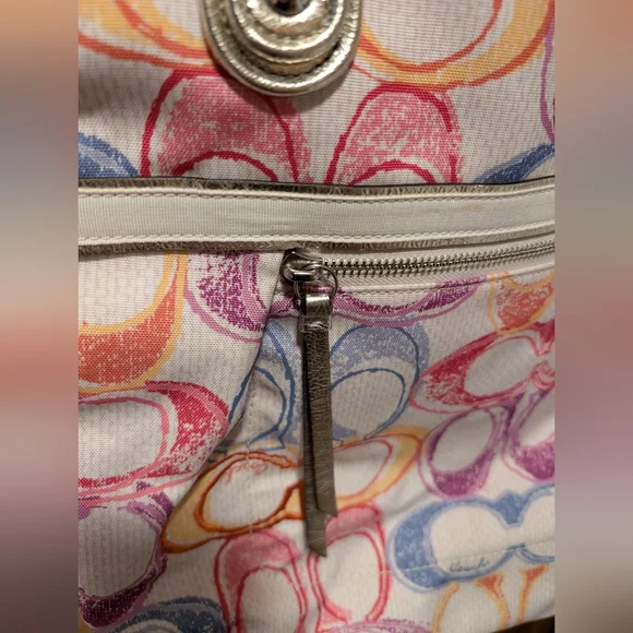 Coach Poppy Dream Signature C Glam Shoulder Tote Bag NWT - Picture 3 of 8